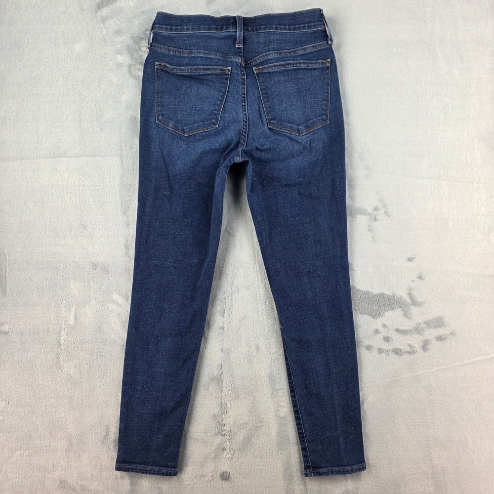 J.Crew 10" High-Rise Skinny Jeans Womens 28 Dark Wash Button Fly BK585 FA22 - Picture 9 of 14